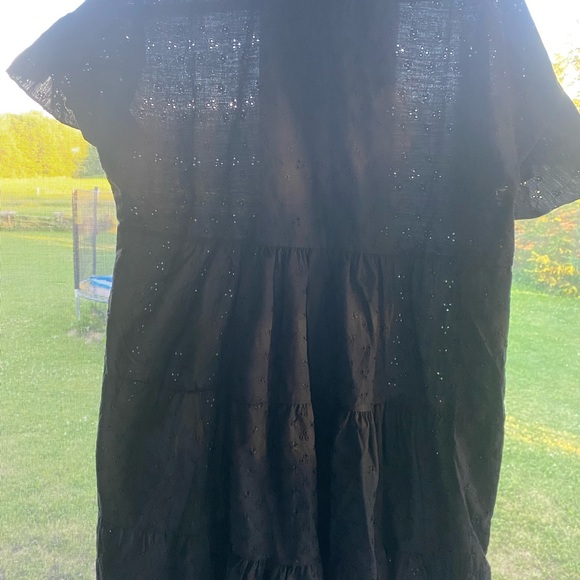 Pretty Little Thing Short Black Eyelet Dress - Picture 3 of 5